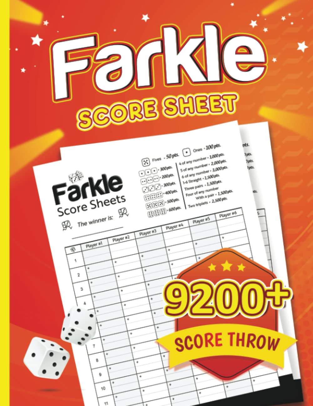 ler totalmente Farkle Score Sheets: 1600+ Farkle Score Games for Scorekeeping | Organizing and Storing Farkle Score for Easy Access, Keeping Track of Scores (Farkle Score Book, 8.5 x 11 inches)