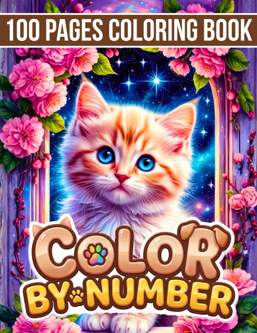 ler totalmente 100 Pages Color by Number Coloring Book: Perfect Beginner Large Print Color by Number Coloring Book — Fun Cute Animal Activity Pages for Kids, Adults, Seniors Simple Stress Relief