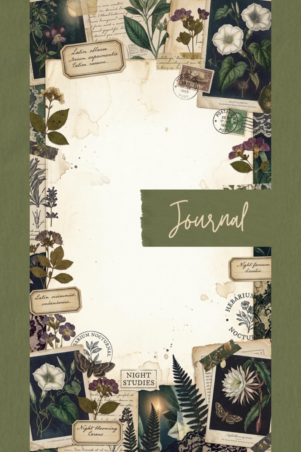 Midnight Botanical Garden Junk Journal Pages - 6x9 Aesthetic Stationery Paper - 100 Decorative Writing Sheets with Nocturnal Herbarium Studies,... and Shabby Chic Dark Cottagecore Textures baixar livro de graça