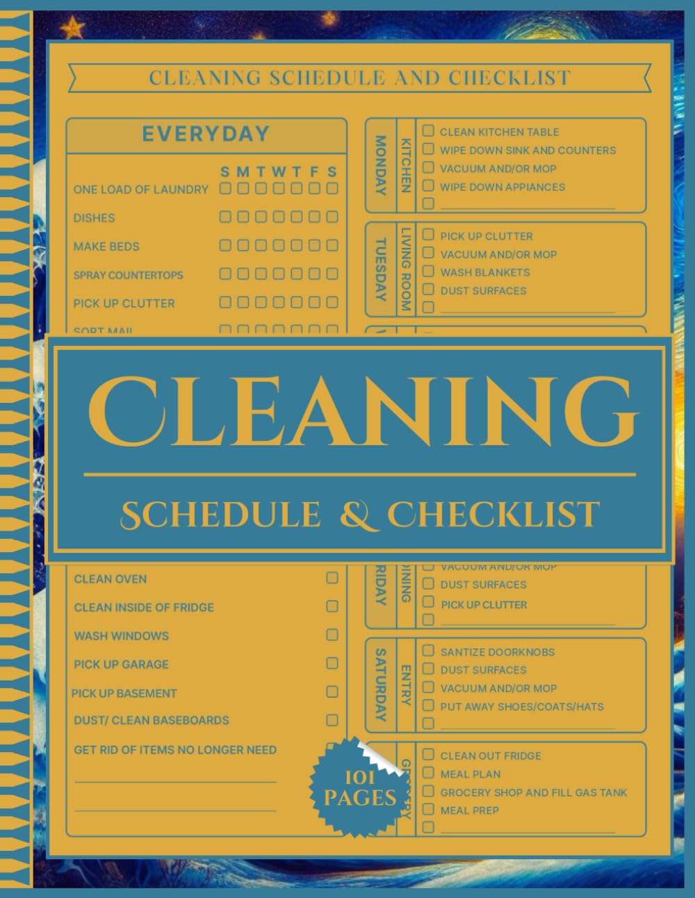 Cleaning Schedule and Checklist: Complete Housekeeping Guide Daily, Weekly, and Monthly Cleaning Schedules, Checklists, and Organization Planner baixar livro de graça