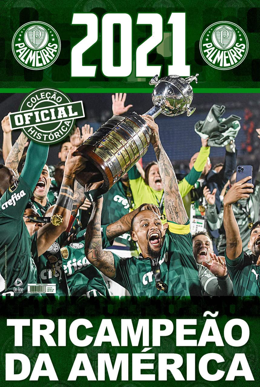 ler totalmente Coleção Oficial Histórica Palmeiras Edição 26 - Pôster Libertadores 2021