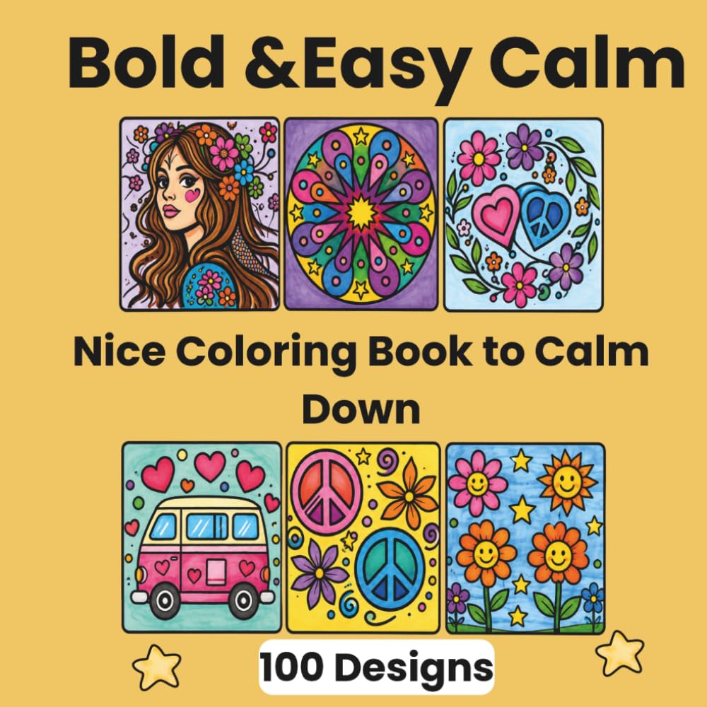 ler totalmente Bold & Easy Calm: A Good, Calming, and Nice Coloring Book to Help You Calm Down with 100 Simple Variety Designs
