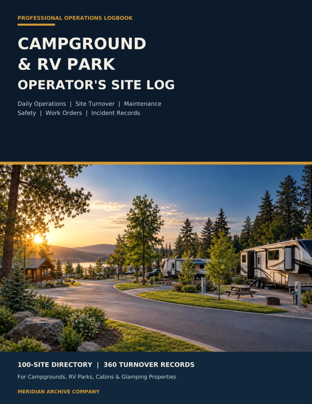 Campground & RV Park Operator's Site Log: Daily Operations, Site Turnover, Hookup Inspection, and Camp Host Records baixar o livro de graça
