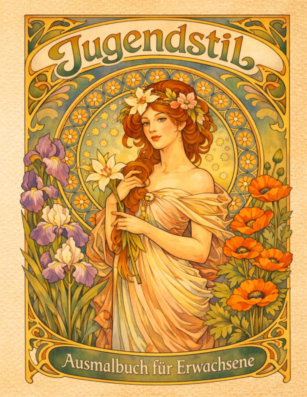 Jugendstil. Ein Ausmalbuch für Erwachsene: 33 elegante Ausmalbilder im Stil des Art Nouveau. Für Entspannung, Inspiration und Müßiggang (German Edition) baixar o livro de graça