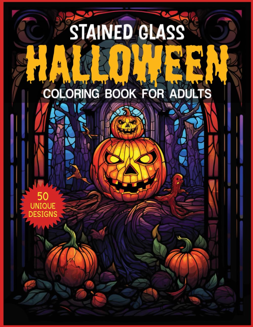 Stained Glass Halloween Coloring Book for Adults: Scary and Fun Coloring Pages for Adults to Color and Enjoy baixar livro de graça