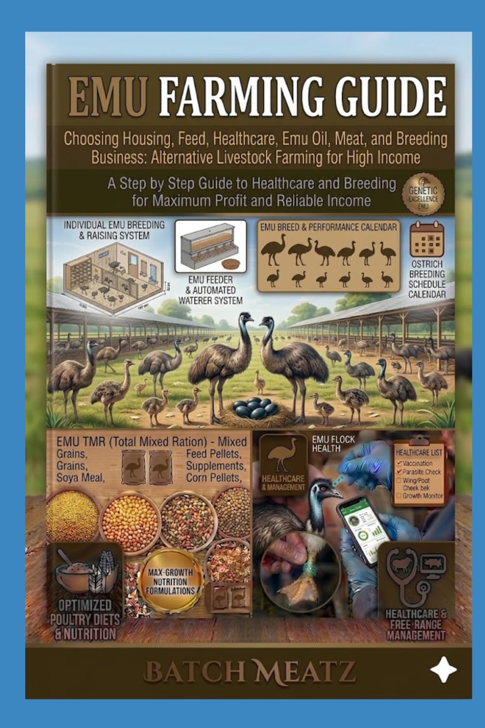 Emu Farming Guide: Choosing Housing, Feed, Healthcare, Emu Oil, Meat, and Breeding Business: Alternative Livestock Farming for High Income baixar livro de graça