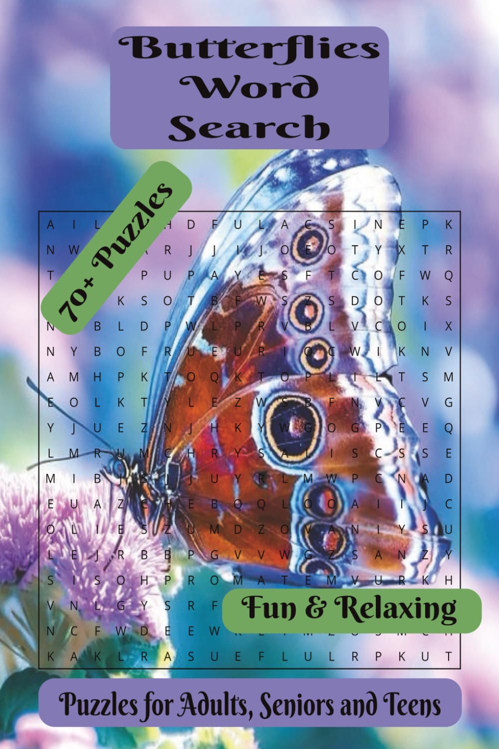 ler totalmente Butterflies Word Search Puzzle Book: Word Searches with Easy to Read Print about Butterflies, Moths, Caterpillars and More |6x9 inches, 150 pages |... Gift for Vacations, Holidays, and Relaxation.