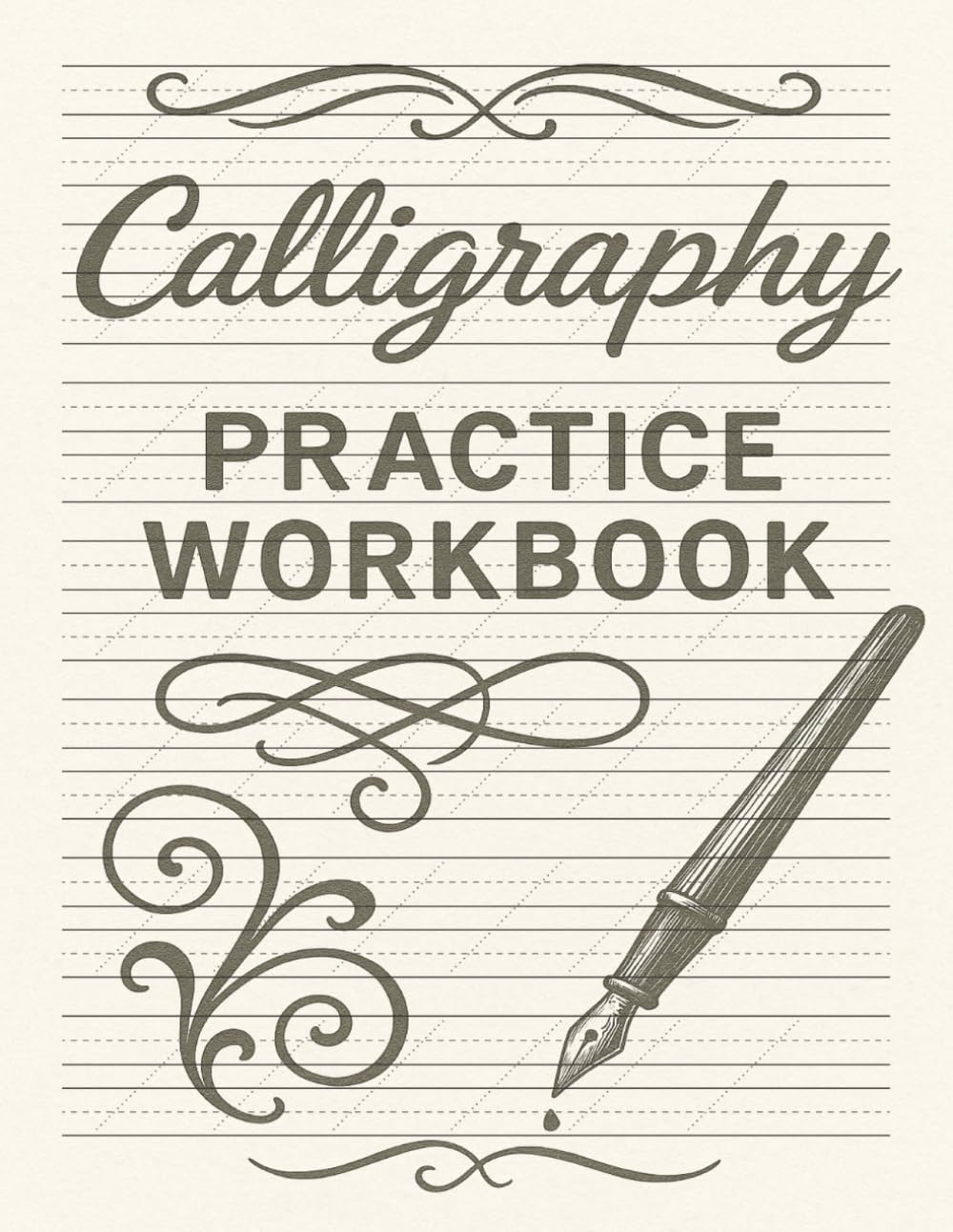 ler totalmente Calligraphy Practice Workbook: 110 Pages of Calligraphy Drills and Practice Paper for Beginners