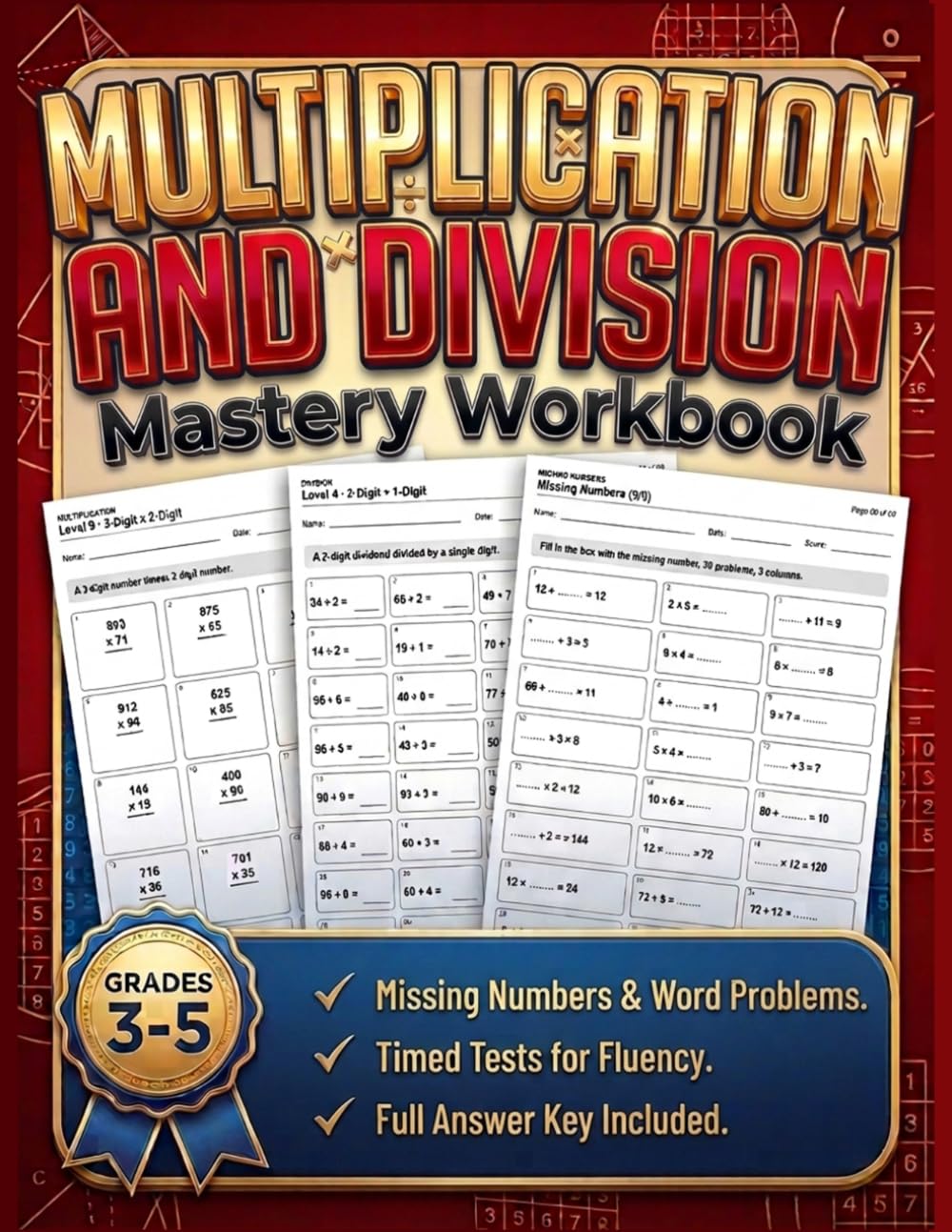 capítulo por capítulo baixar Multiplication and Division Mastery: Grades 3-5: A Complete Math Practice Workbook with Times Tables, Multi-Digit Problems, Long Division, Missing... and Answer Key (From Basics to Mastery Math)