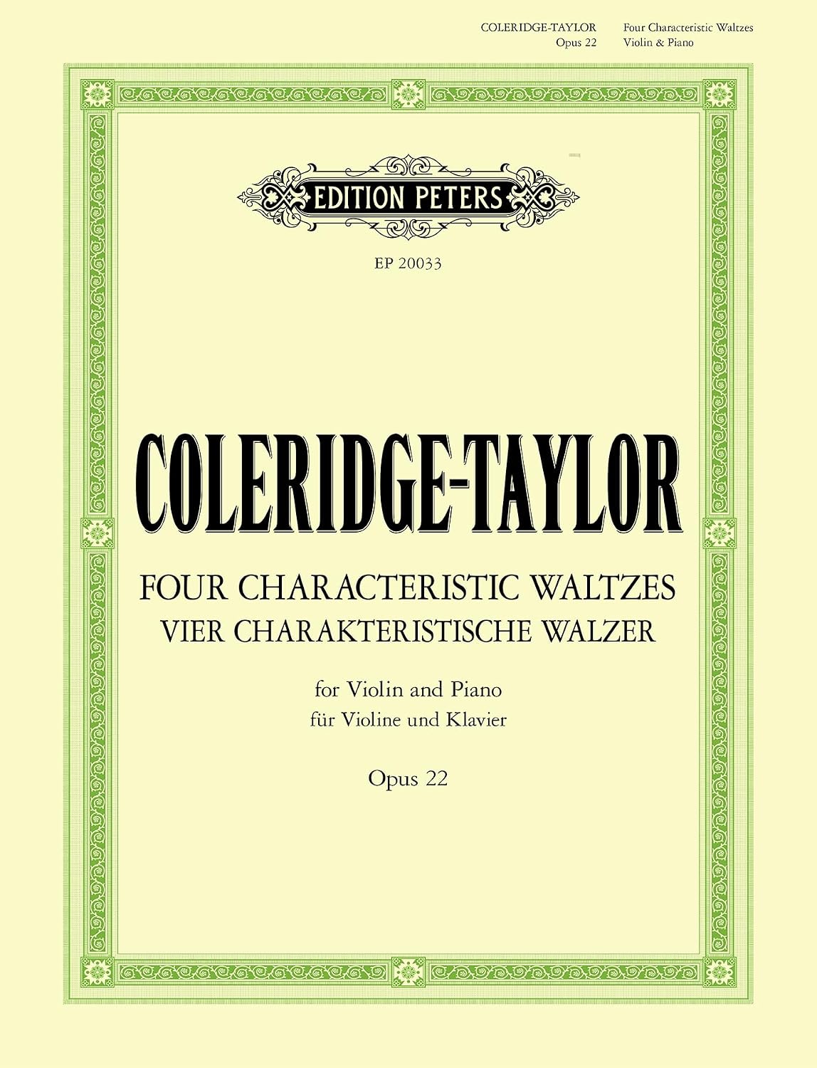 ler totalmente Four Characteristic Waltzes Op. 22