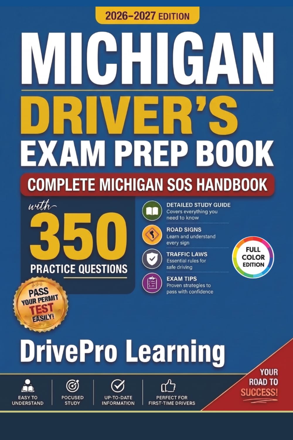 capítulo por capítulo baixar Michigan Driver’s Exam Prep Book: Complete Michigan SOS Handbook with Road Signs, Traffic Laws, & Study Tips to Pass the Permit Test Easily (Full Color Edition)