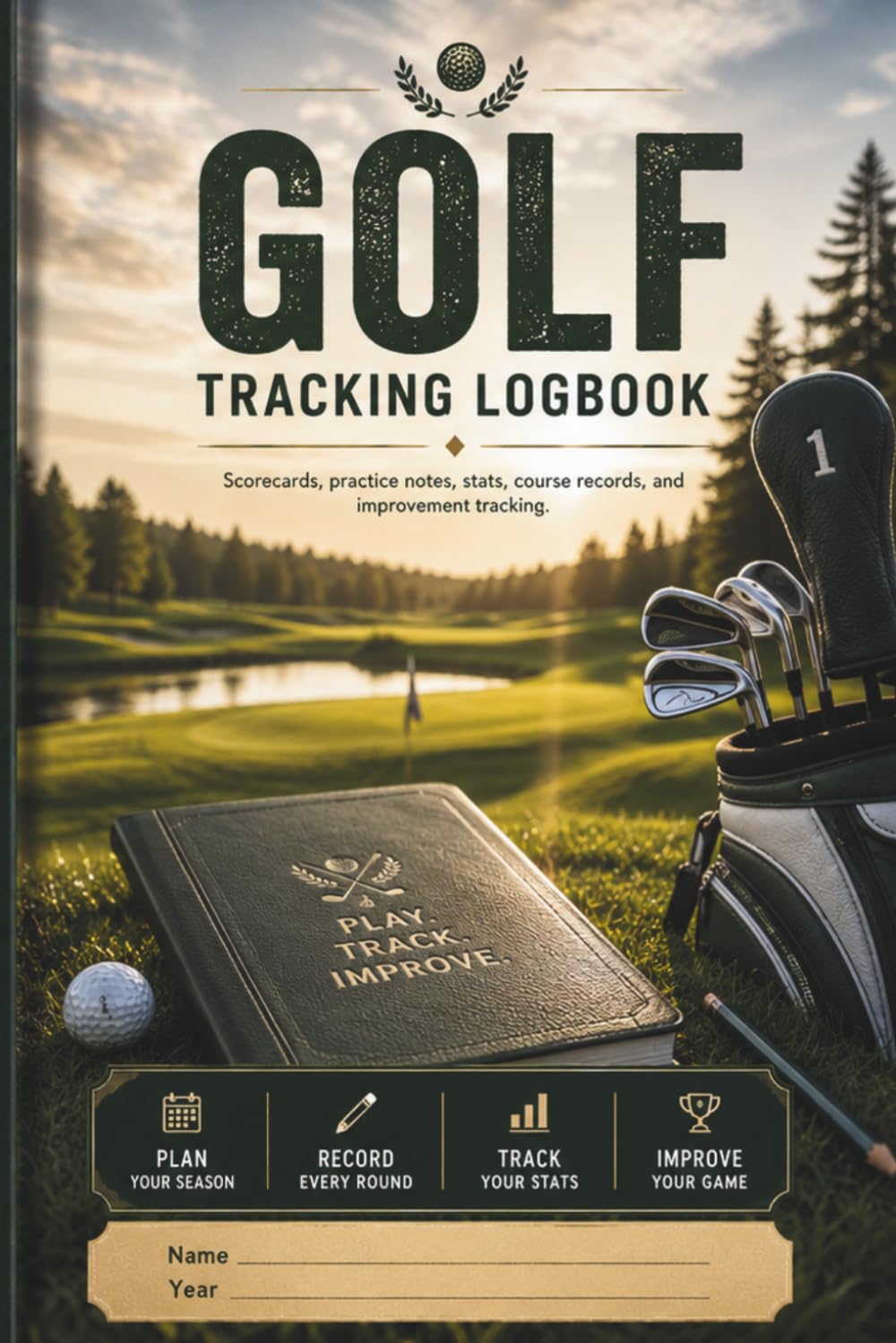 Golf Tracking Logbook: 200-Page Golf Scorecard and Practice Journal for Rounds, Putts, Fairways, GIR, Stats, and Game Improvement baixar o livro de graça