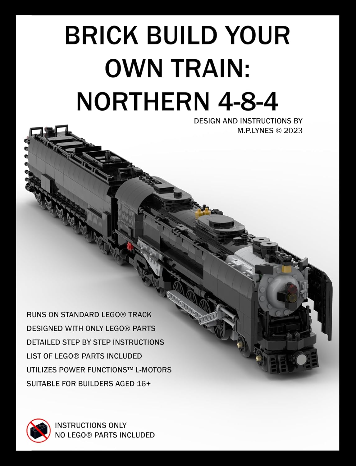 ler totalmente BRICK BUILD YOUR OWN TRAIN: NORTHERN 4-8-4 (English Edition)