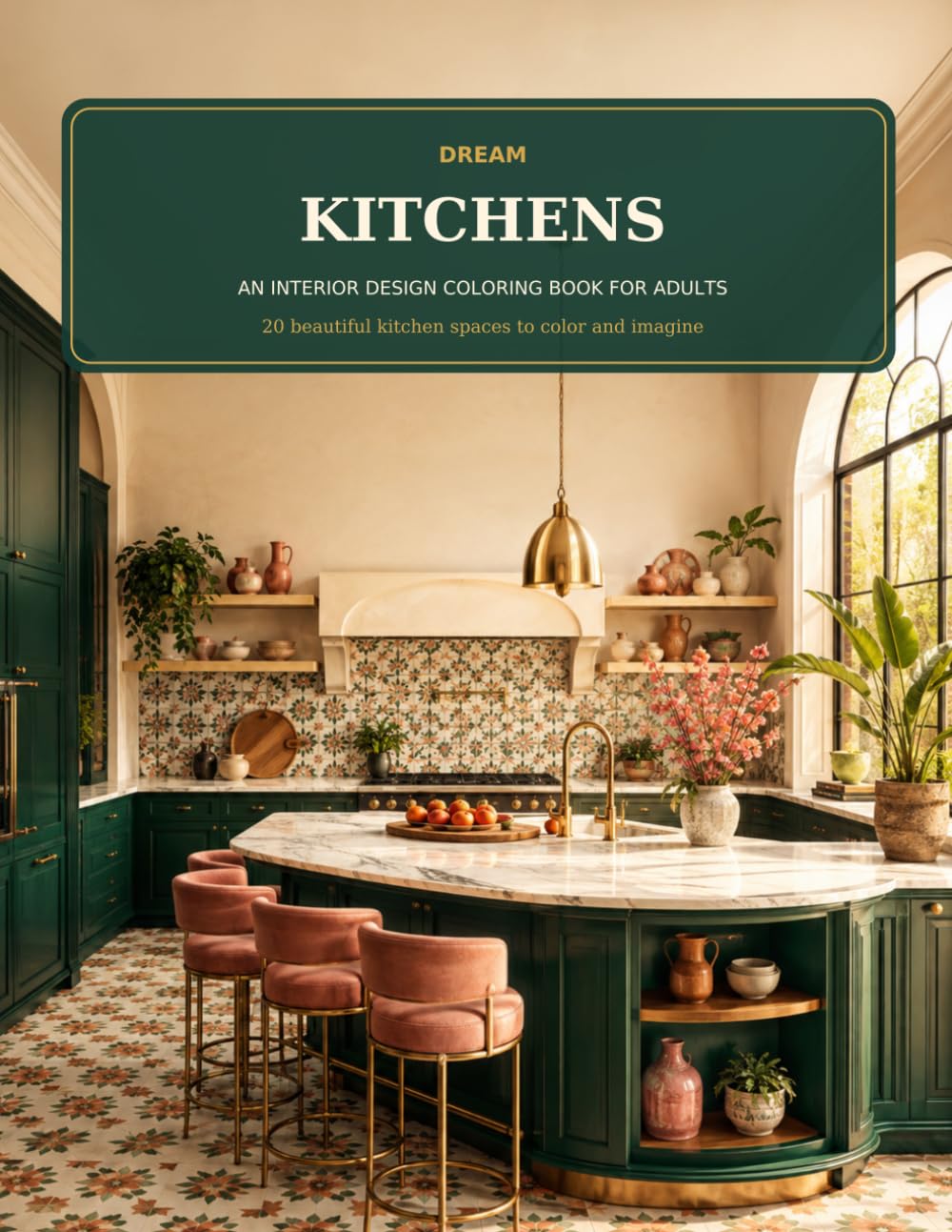 Dream Kitchens: An Interior Design Coloring Book for Adults baixar o livro de graça