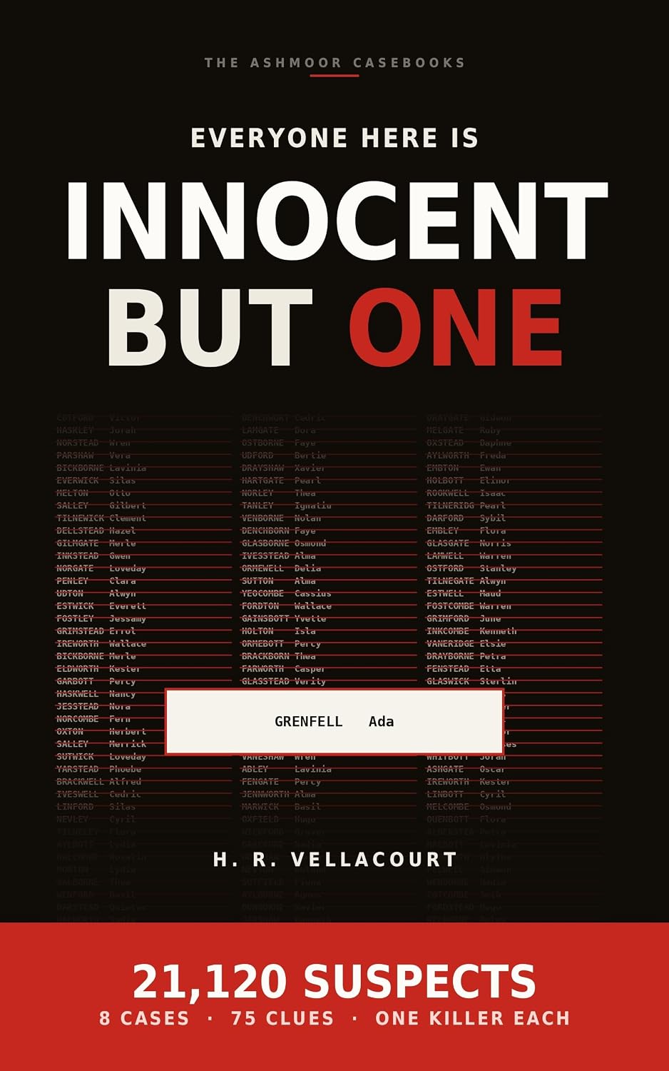 ler totalmente Everyone Here Is Innocent But One: A Murder Mystery Logic Puzzle Book for Adults - 8 Escalating Cases, 21,120 Suspects, 75 Clues, One Killer Each (The Ashmoor Casebooks 1) (English Edition)