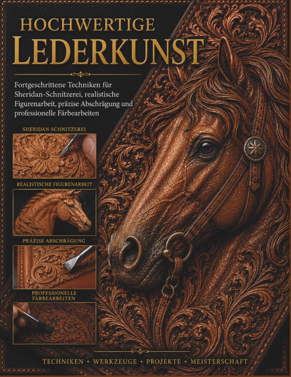 Hochwertige Lederkunst: Fortgeschrittene Techniken für Sheridan-Schnitzerei, realistische Figurenarbeit, präzise Abschrägung und professionelle Färbearbeiten baixar o livro de graça