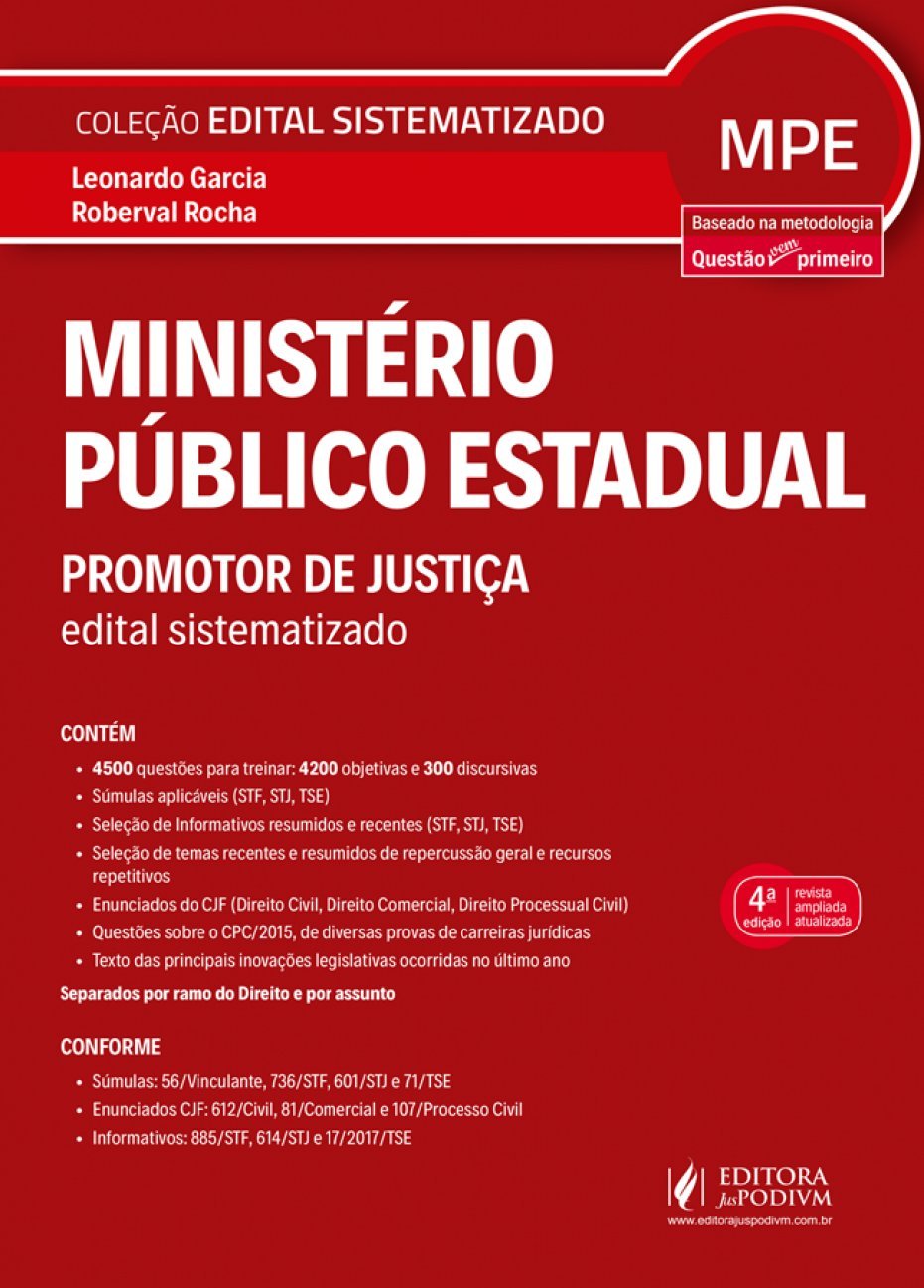 Ministério Público Estadual: Promotor de Justiça