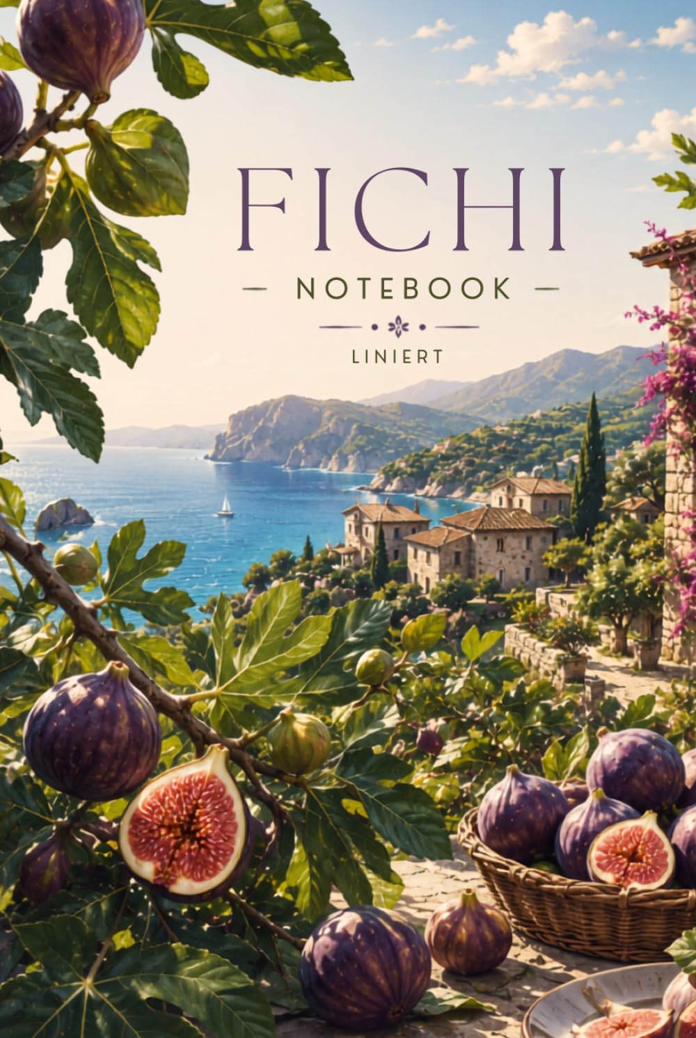 Fichi Notizbuch: Liniert, 120 Seiten: Elegantes Notizheft mit mediterranem Feigen Design für Schule, Studium, Büro und Alltag (German Edition) baixar o livro de graça