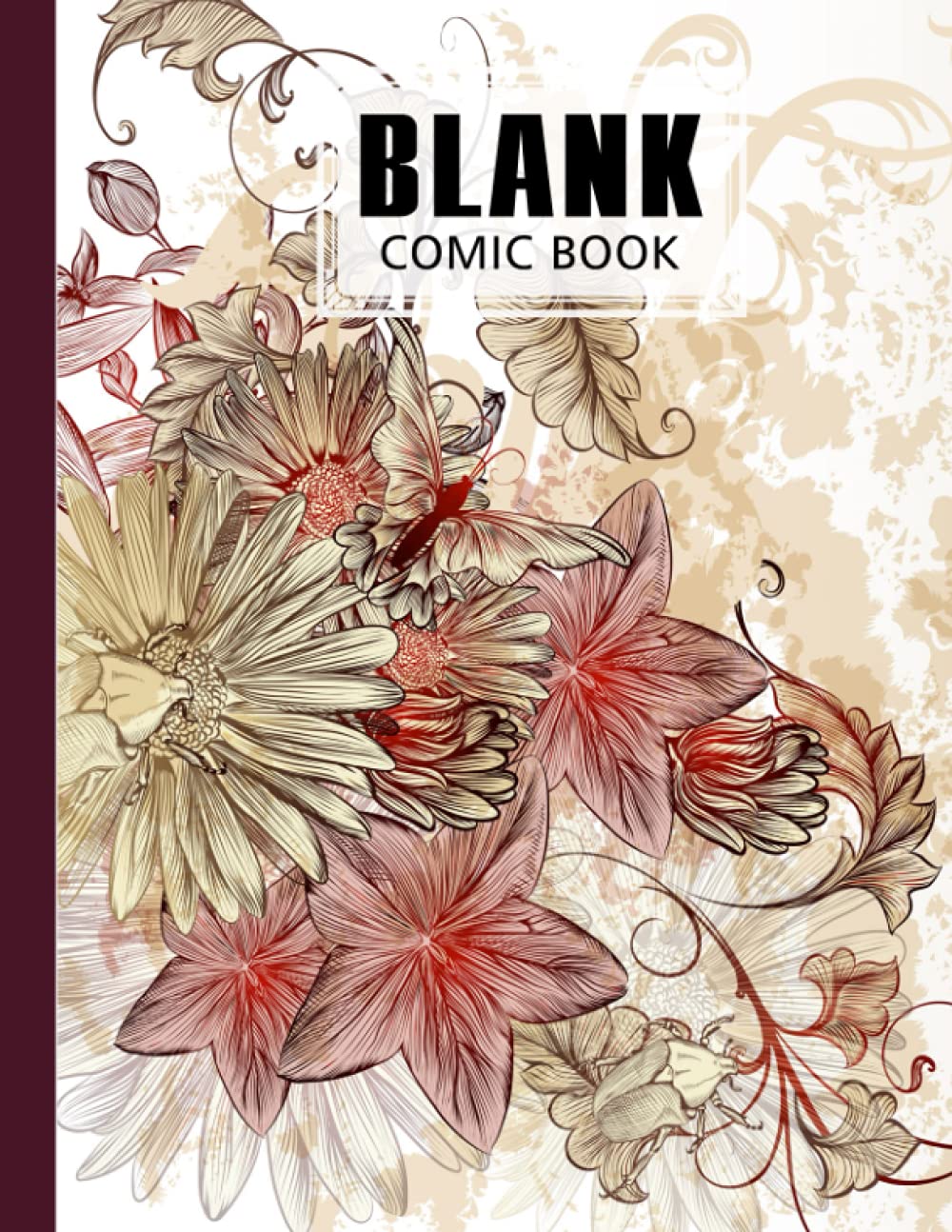 ler totalmente Blank Comic Book: Butterflies Cover, Draw Your Own Comics - 120 Pages of Fun and Unique Templates - A Large 8.5" x 11" Notebook by Benedikt Seitz