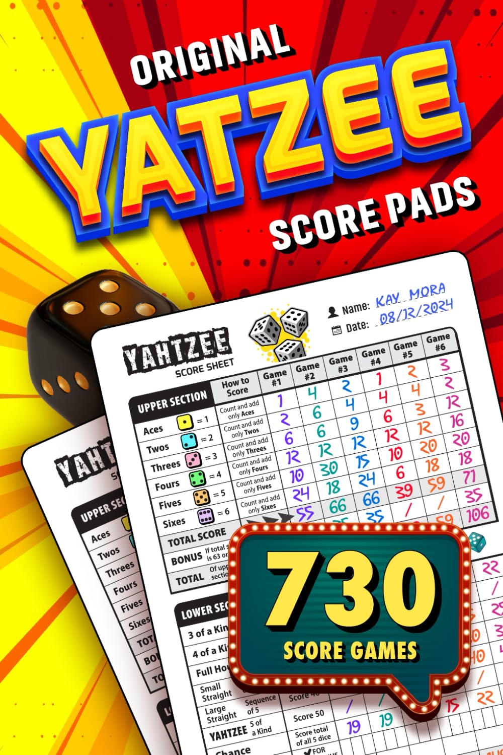 Orginal Yatzee Score Pads: Travel Size Yatzee Score Sheets (Great Gift Idea For Dice Game Lovers) baixar livro de graça