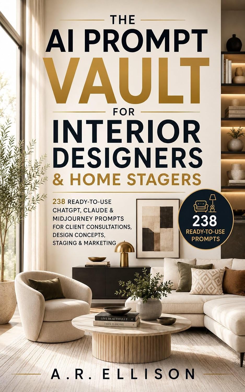 AI Prompt Vault for Interior Designers & Home Stagers: 238 Ready-to-Use ChatGPT, Claude & Midjourney Prompts for Client Consultations, Design Concepts,... (Work Smarter With AI) (English Edition) baixar livro de graça