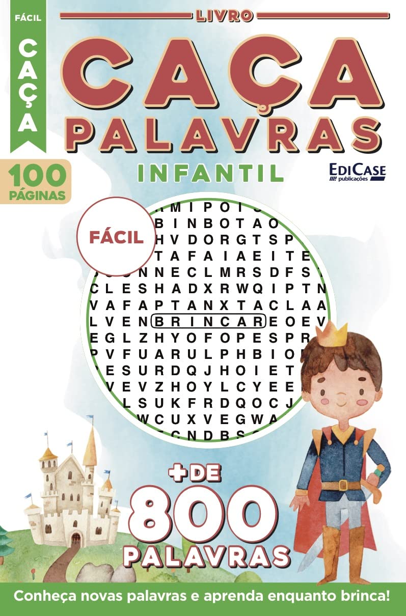 Livro Caça-Palavras Infantil 34: Nível Fácil - Conheça novas palavras e aprenda enquanto brinca!
