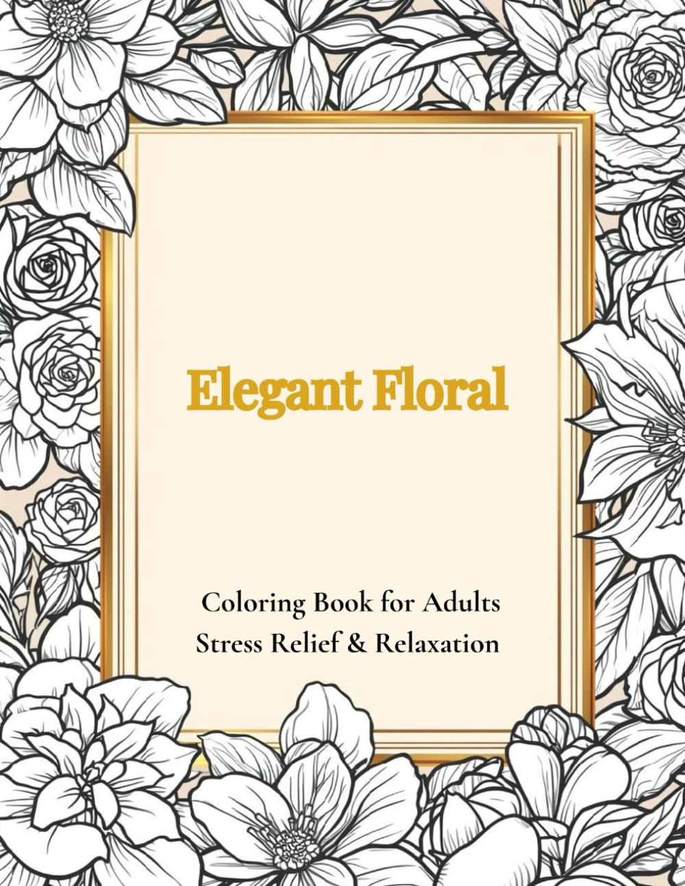 ler totalmente Elegant Floral: Coloring Book for Adults (Portuguese Edition)