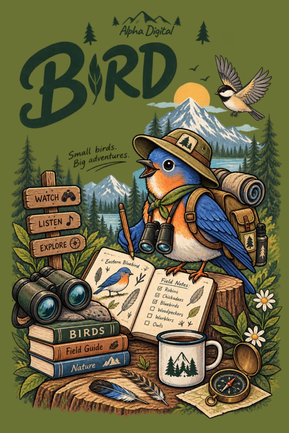 Birdwatching Journal: A Nature Notebook for Bird Watchers, Bird Lovers and Outdoor Explorers to Record Sightings, Field Notes, Adventures and Memories. baixar o livro de graça