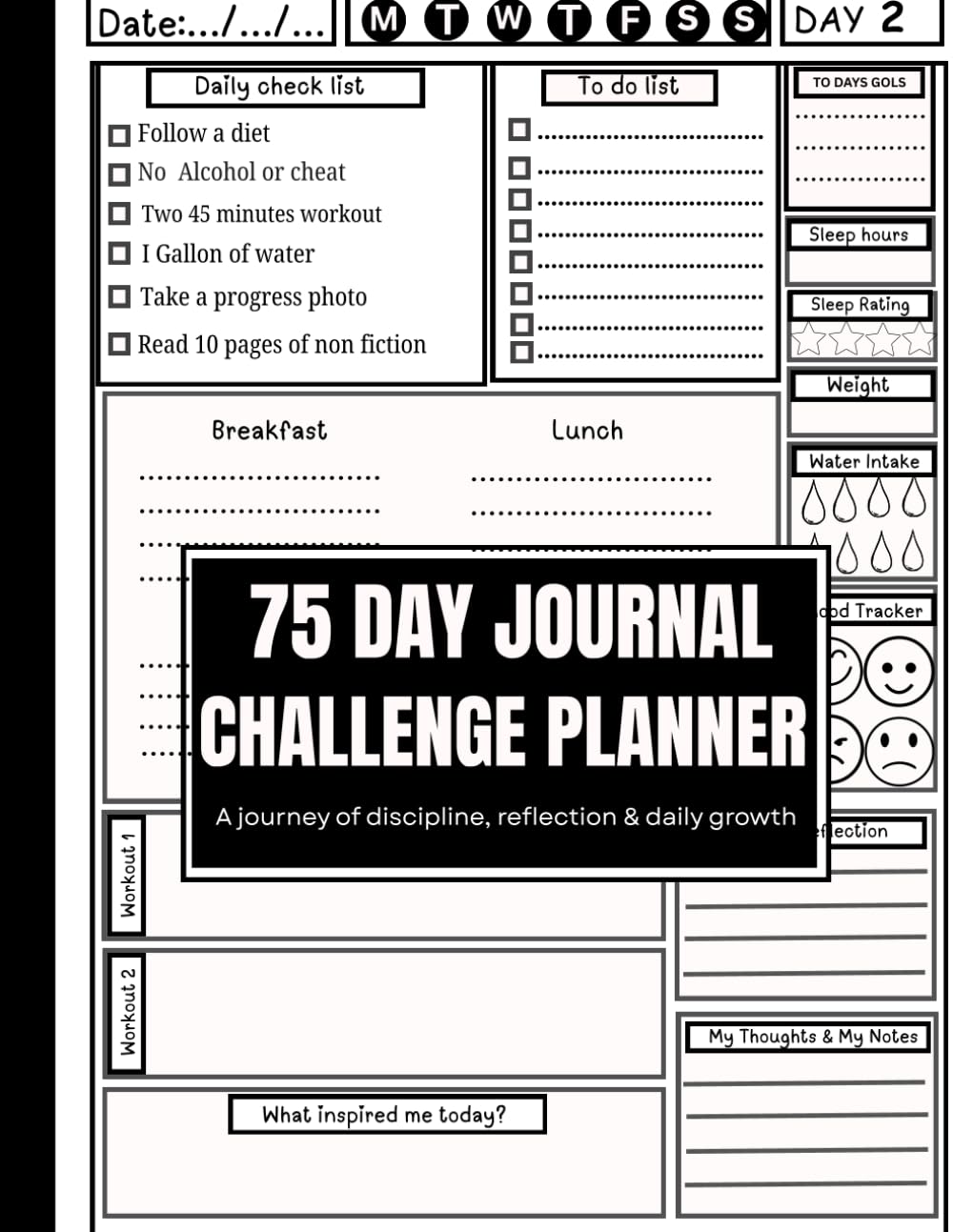 capítulo por capítulo baixar 75 Day Journal and Challenge Tracker: Challenge Yourself for 75 Days and Become The Best Version of You |motivational Mental Toughness Planner for Diet, Exercise and Workout