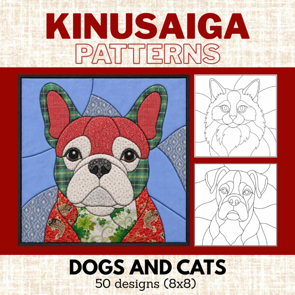 capítulo por capítulo baixar Kinusaiga Patterns of Dogs and Cats 50 Designs size 8 by 8 Japanese No Sew Fabric Art for Artists and Hobbyists