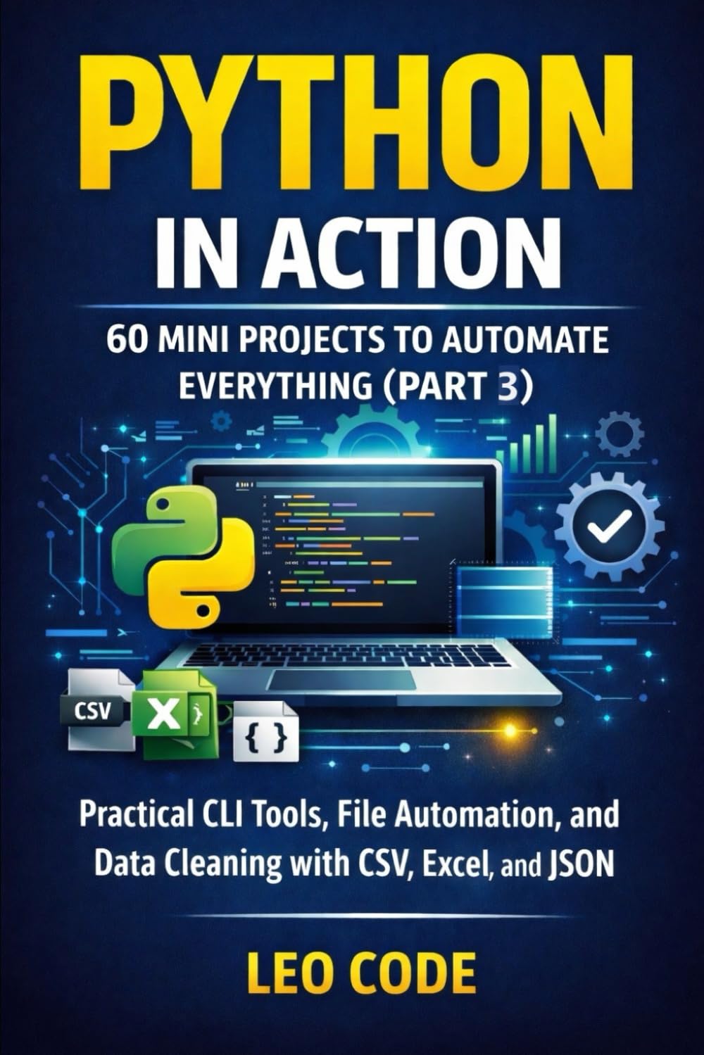 Python in Action: 60 Mini Projects to Automate Everything (Part 3): Practical CLI Tools, File Automation, and Data Cleaning with CSV, Excel, and JSON baixar o livro de graça