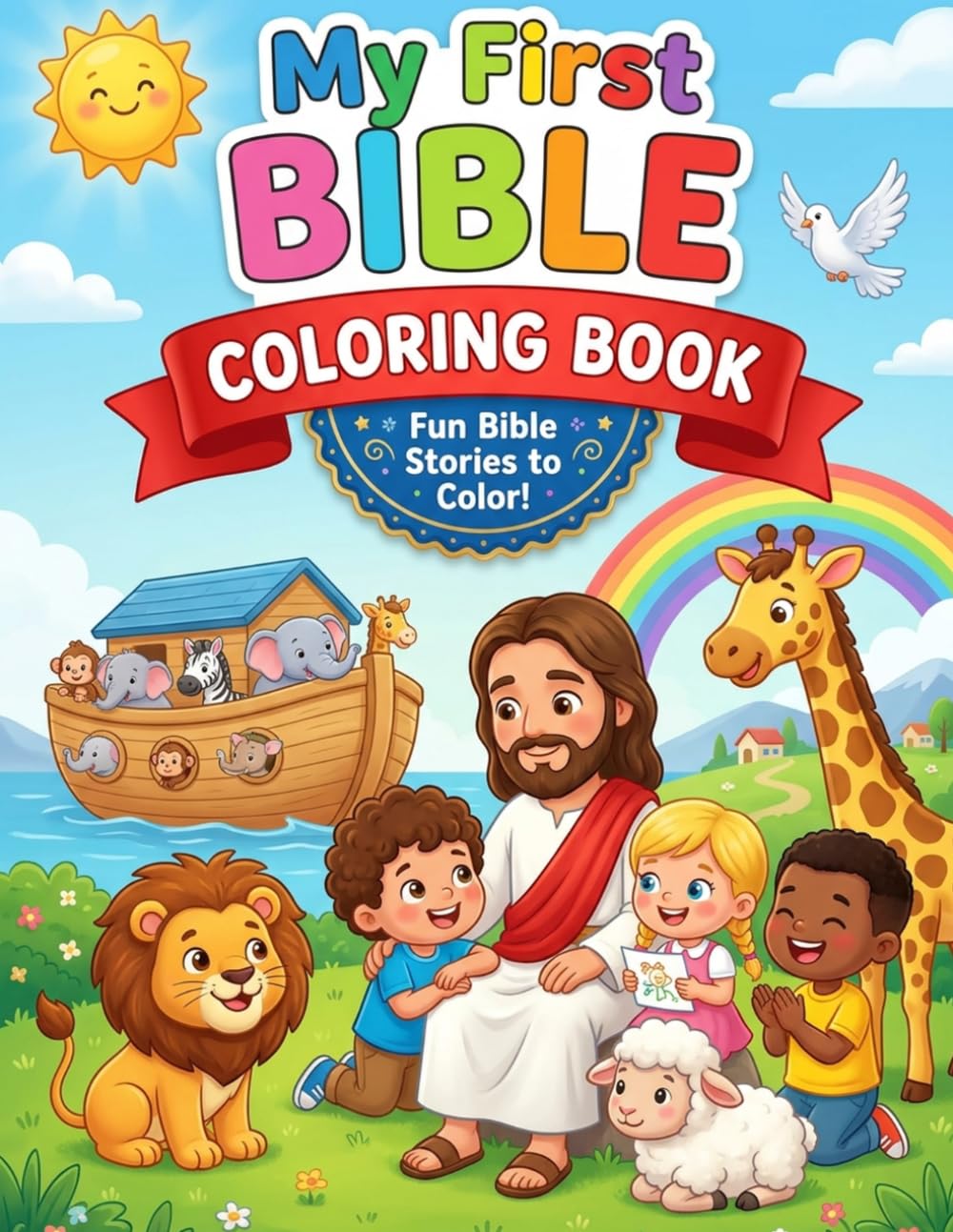 capítulo por capítulo baixar My First Bible Coloring Book: 40 Fun & Easy Bible Coloring Pages for Kids Ages 3–8