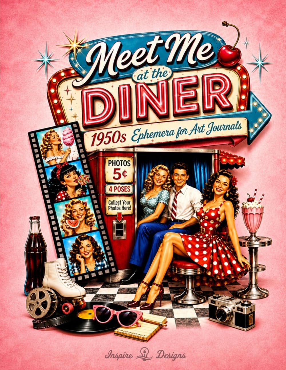 Meet Me at the Diner: Creative Cut & Collage Ephemera Book for Art Journaling, Junk Journaling, Scrapbooking, Mixed Media Projects, Card Making and All Paper Crafts baixar o livro de graça