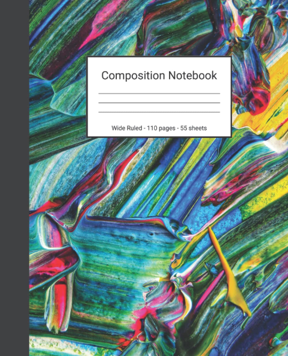 capítulo por capítulo baixar Composition Notebook: Wide Ruled Paper Notebook Journal - Green Yellow And Red Abstract Painting - Blank Wide Lined Workbook