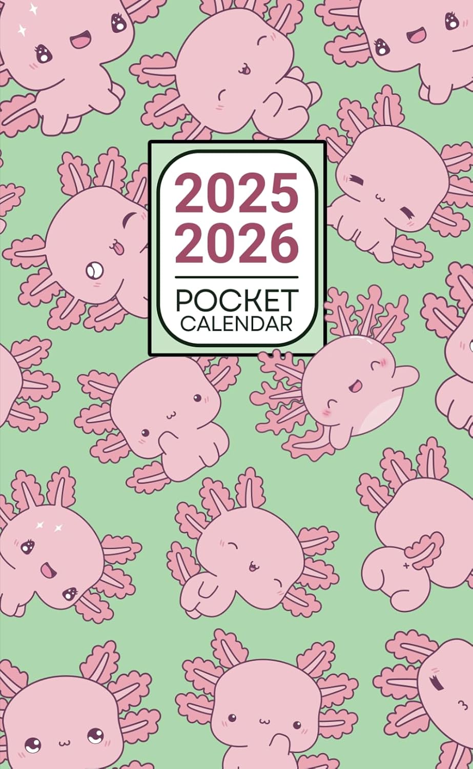 Pocket Calendar 2025-2026: Small 2-Year Pocket Planner January 2025 to December 2026, Cute Axolotl Cover baixar livro de graça