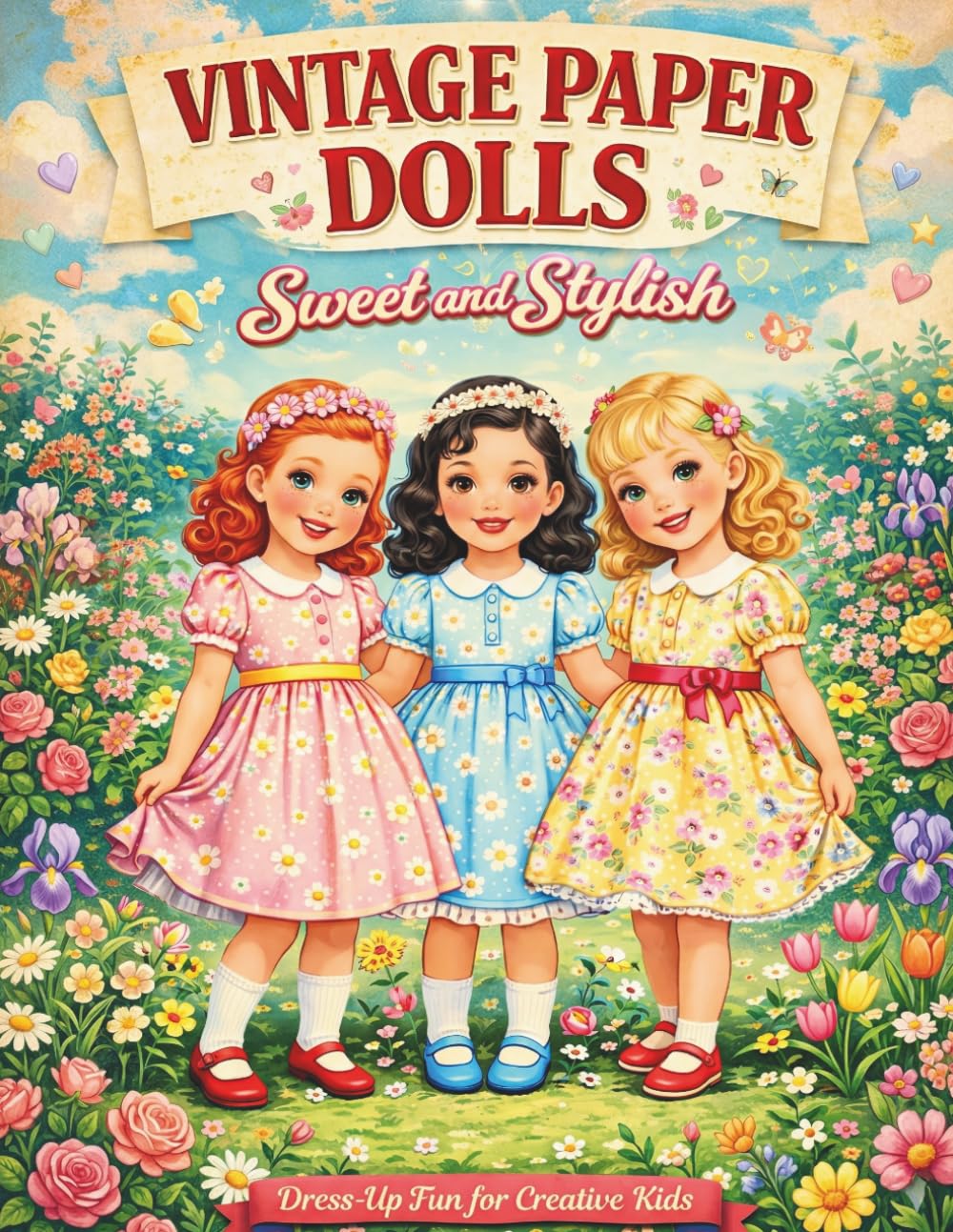ler totalmente Vintage Paper Dolls: Sweet and Stylish: Dress-Up Fun with 45+ Dresses and Accessories for Creative Kids: 6