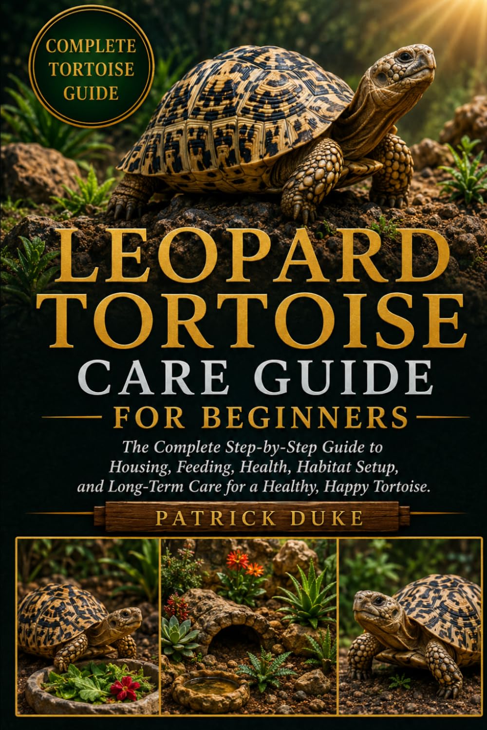 ler totalmente Leopard Tortoise Care Guide for Beginners: The Complete Step-by-Step Guide to Housing, Feeding, Health, Habitat Setup, and Long-Term Care for a Healthy, Happy Tortoise.