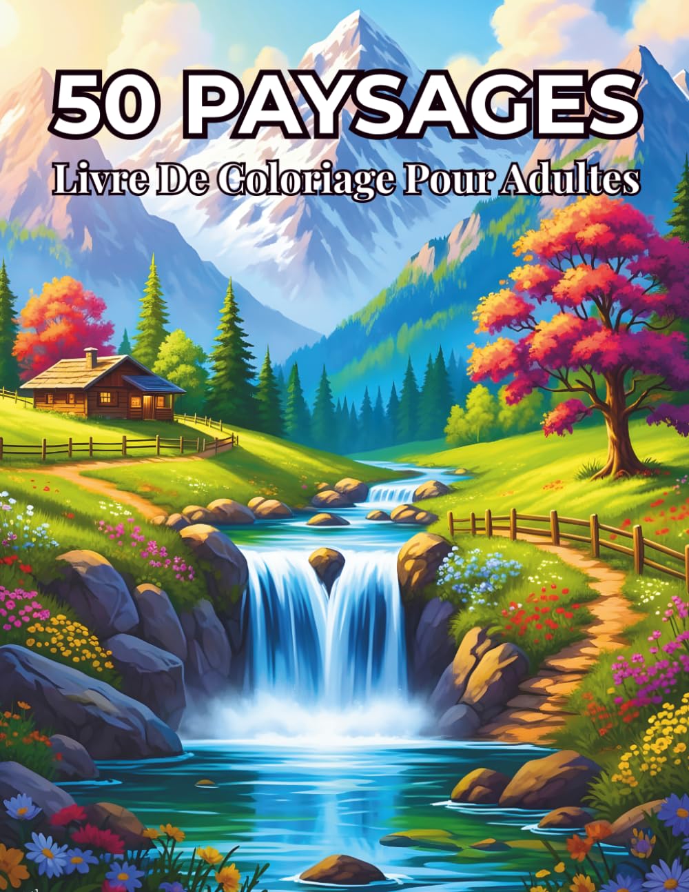 50 Paysages Livre De Coloriage Pour Adultes: Magnifiques Paysages, Montagnes, Forêts, Lacs et Villages | Cahier Relaxantes et Anti-stress (French Edition) baixar o livro de graça