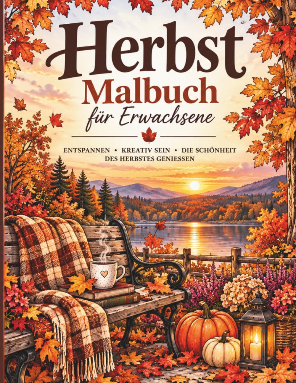 capítulo por capítulo baixar Herbst - Malbuch für Erwachsene: 40 gemütliche Ausmalbilder zum Entspannen und Abschalten - Herbstliche Motive mit Blättern, Kürbissen, Pilzen, Natur, Bergen und gemütlichen Momenten (German Edition)