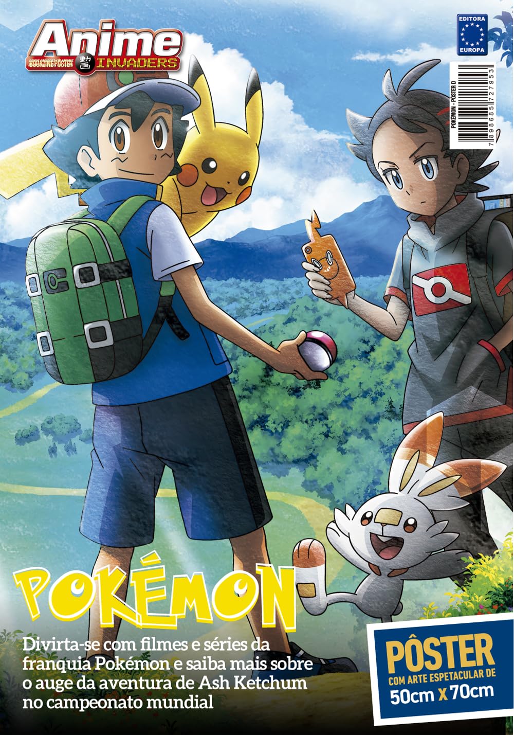 capítulo por capítulo baixar Pokémon - Arte D - Ash Ketchum e Pikachu - Journeys - Superpôster Anime Invaders