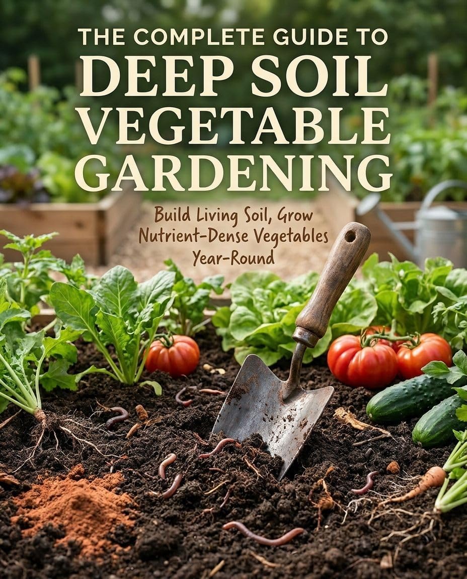ler totalmente The Complete Guide to Deep Soil Vegetable Gardening: Build Living Soil, Grow Nutrient-Dense Vegetables Year-Round (English Edition)
