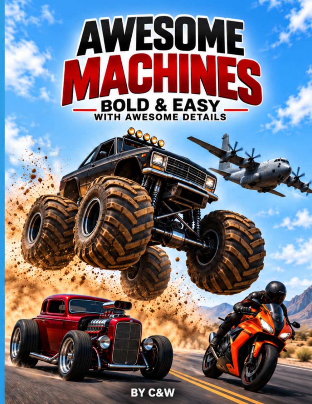 capítulo por capítulo baixar Awesome Machines: Bold & Easy — With Awesome Details (C&W Awesome Machines Coloring Books)