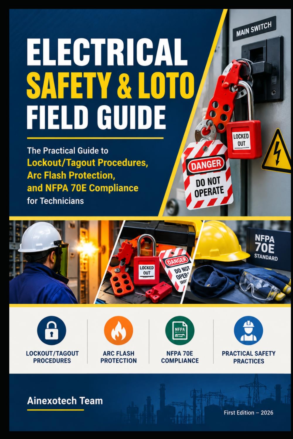 ler totalmente Electrical Safety & LOTO Field Guide: The Practical Guide to Lockout/Tagout Procedures, Arc Flash Protection, and NFPA 70E Compliance for Technicians