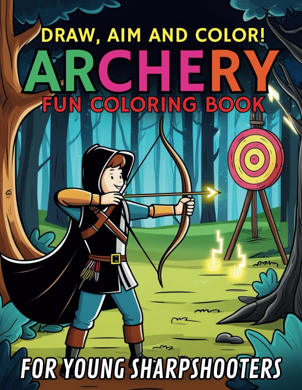 ler totalmente Draw, Aim and Color! Fun Archery Coloring Book For Young Sharpshooters: With 41 Fun Illustrations of Bows, Arrows, Targets and Skilled Archers to Inspire Creativity and Focus