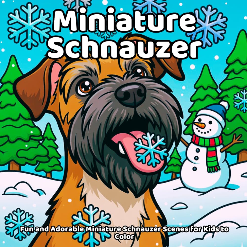 ler totalmente Miniature Schnauzer Coloring Book: Fun and Adorable Miniature Schnauzer Scenes for Kids to Color