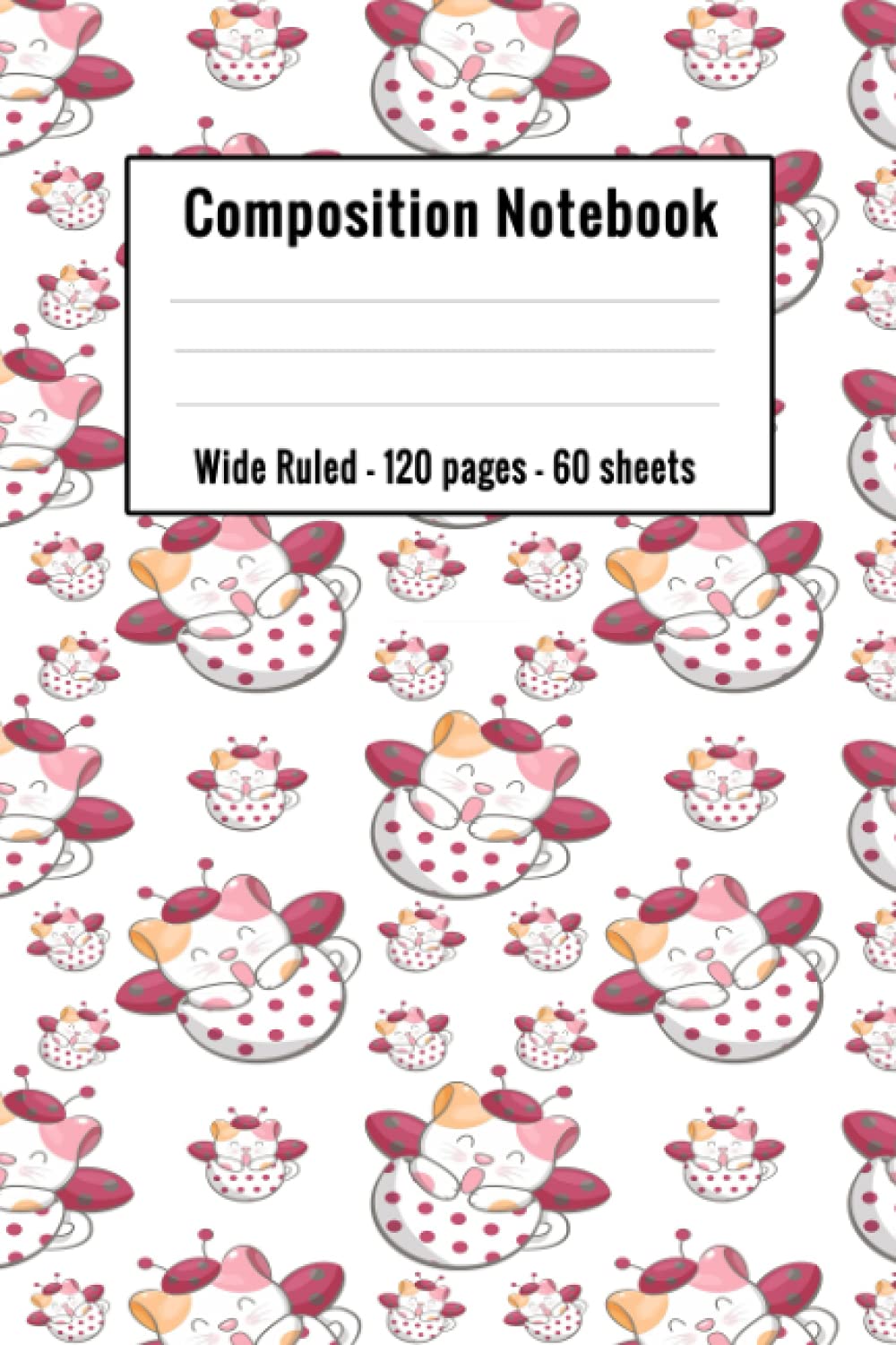 ler totalmente cat composition notebook wide ruled: wide ruled teacher notebook | composition notebook for girls, kids, school, students and teachers