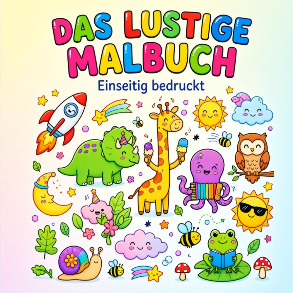 Das lustige Malbuch: Einseitig bedruckt (German Edition) baixar o livro de graça