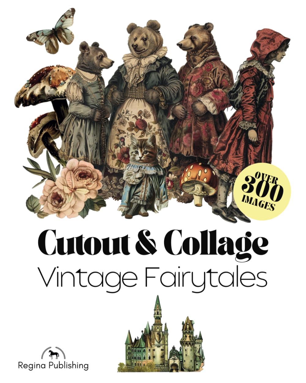 ler totalmente CUTOUT AND COLLAGE BOOK, Vintage Fairytales for scrapbooking, journaling, card making and craft