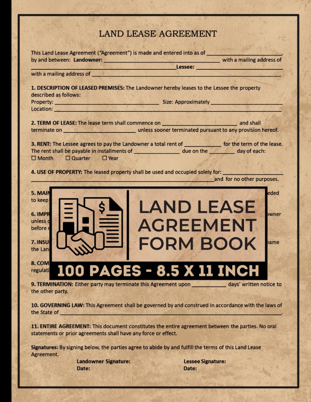 capítulo por capítulo baixar Land Lease Agreement Form Book: Rental Contract Forms for Agricultural & Commercial Land Use