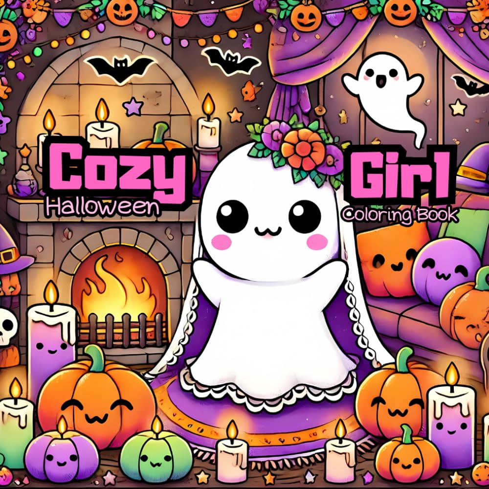 ler totalmente Cozy Girl Halloween Coloring Book: Spooky Cutie Creepy and Adorable Characters Comfy Groovy Vibes Bold and Easy Kawaii Style Gothic Designs Great For... All Ages (Cozy Bold & Easy Coloring Books)